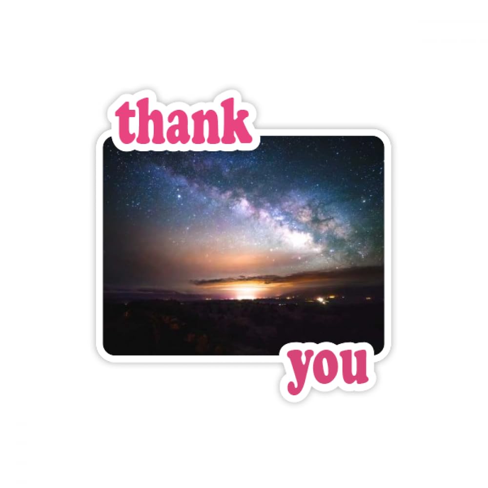 Pegatinas Thank You de galaxia oscura Nebulae etiquetas redondas de agradecimiento