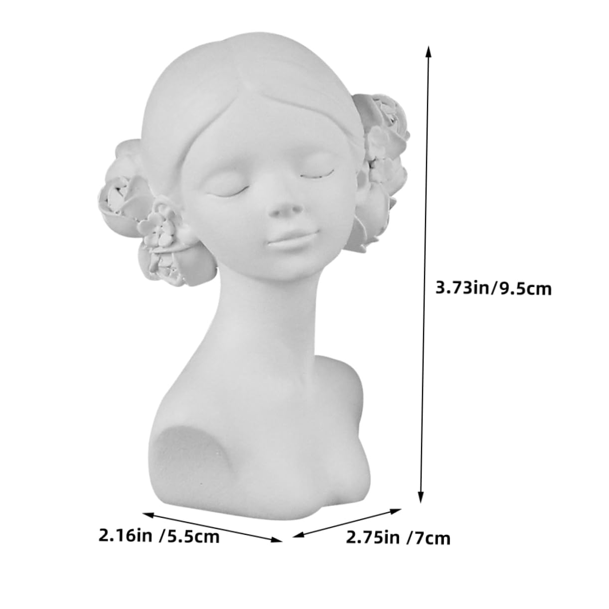 GRIRIW Ballet Girl Figurine Resin Home Decor Adorable Statue Closed Eyes for Desktop and Shelf