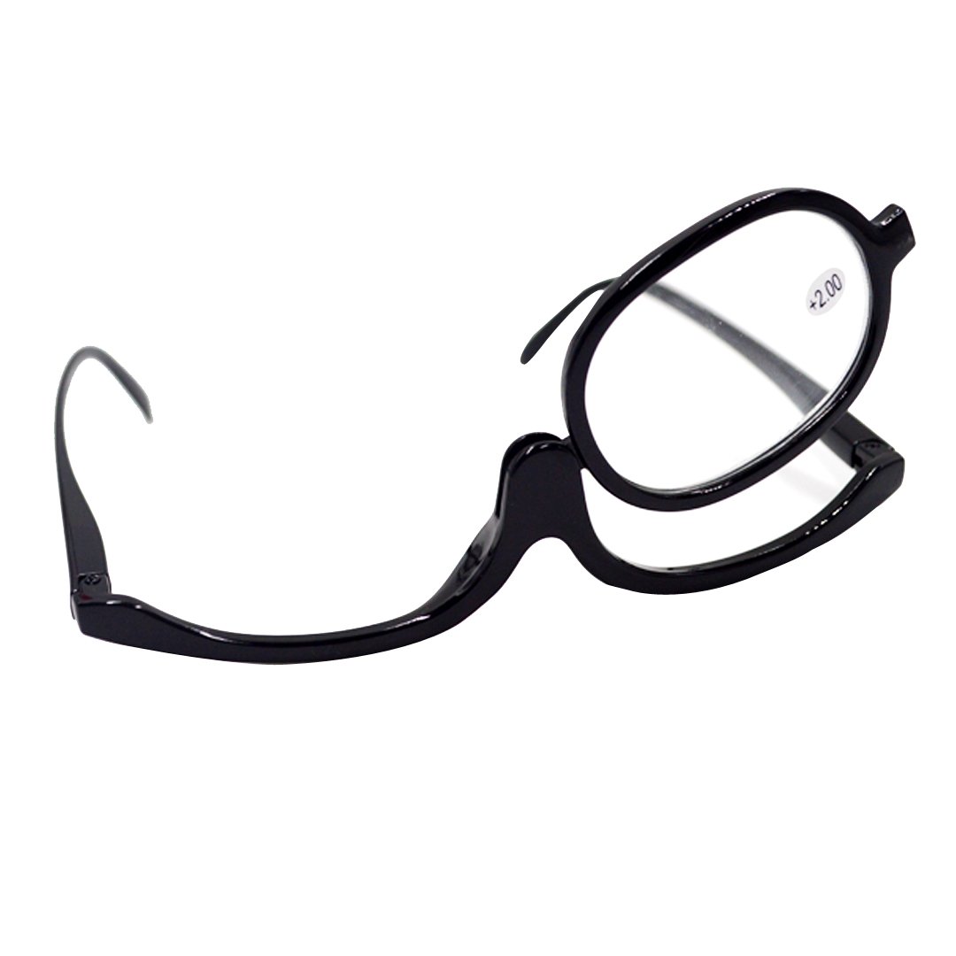 Millya Women Rotatable Make-Up Magnifying Glasses Flip Up Spectacle Lense Eyeglasses for Reading