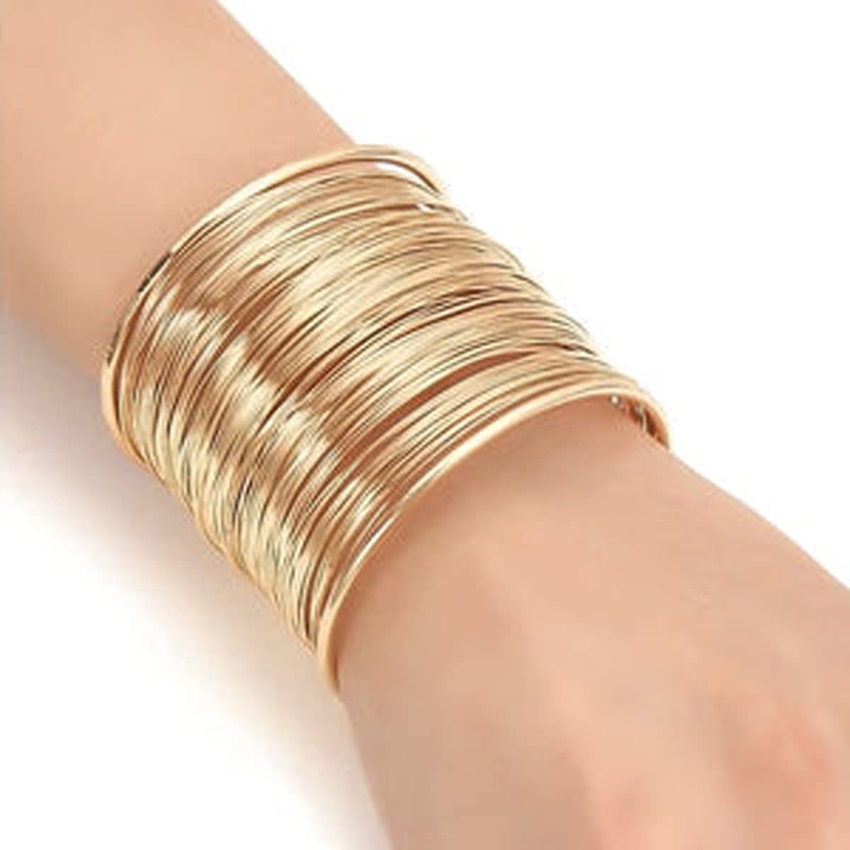 Silver Mesh Cuff Bracelet Plated Party Statement Size