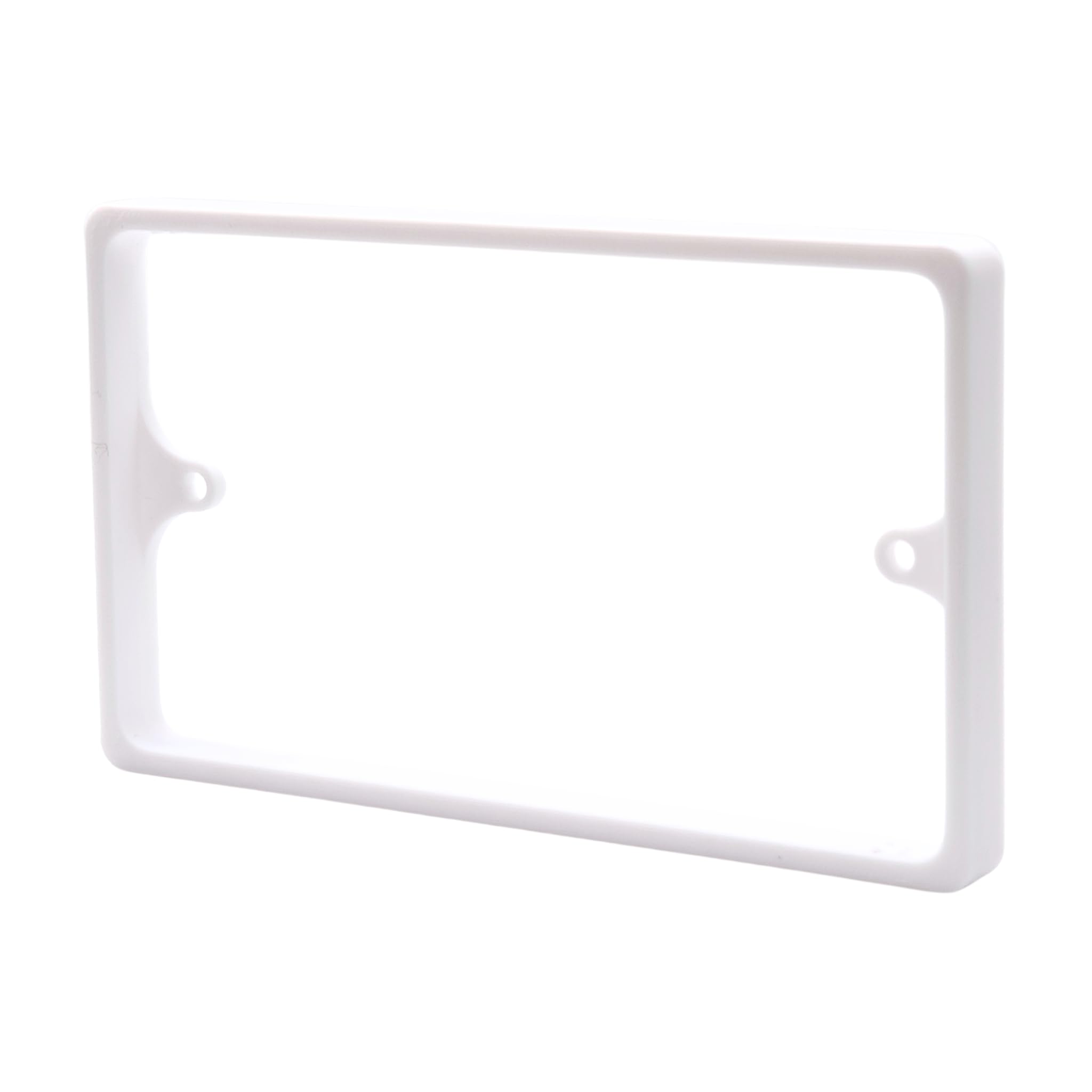 Alchemy Collectives White Double Socket Spacer 10Mm - 2 Gang Back Box Extender, Uk Made