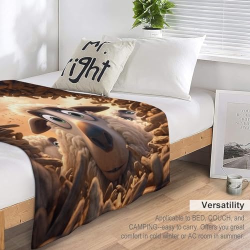 Couverture en flannel Mouton Mignon plaid canapé lit 140x180cm