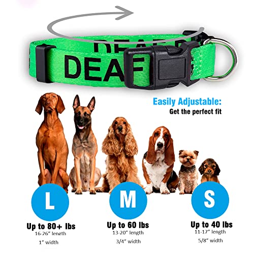 Native Pup Deaf Dog Collar| Hard of Hearing Warning| (Medium)