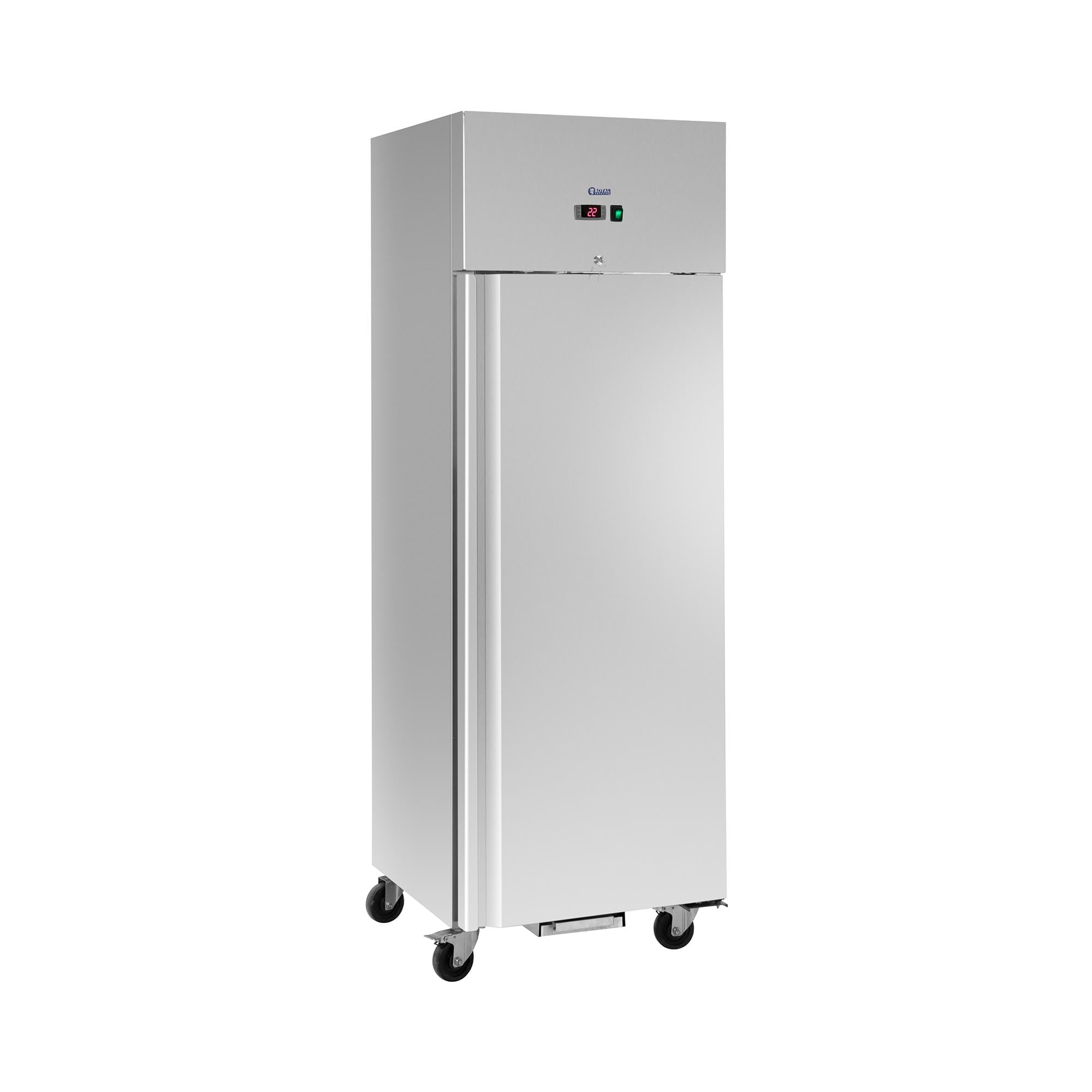 Royal Catering Frigorifero professionale 454 l Acciaio inox 1 porta 4 ruote Serratura porta Armadio frigo Frigorifero verticale Armadio refrigerato Armadio frigo professionale