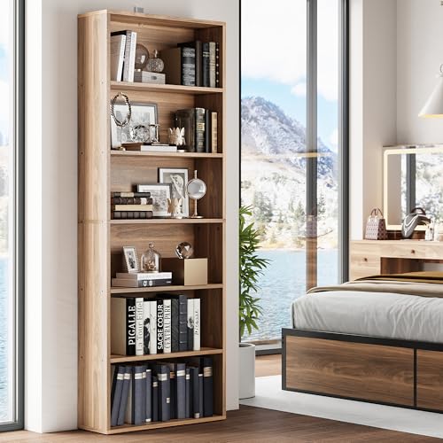 IRONCK Bookshelves and Bookcases Floor Standing 6 Tiers Display Storage Shelves 70 in Tall Bookcase Home Decor Furniture for Home Office, Living Room, Bed Room - Image 3