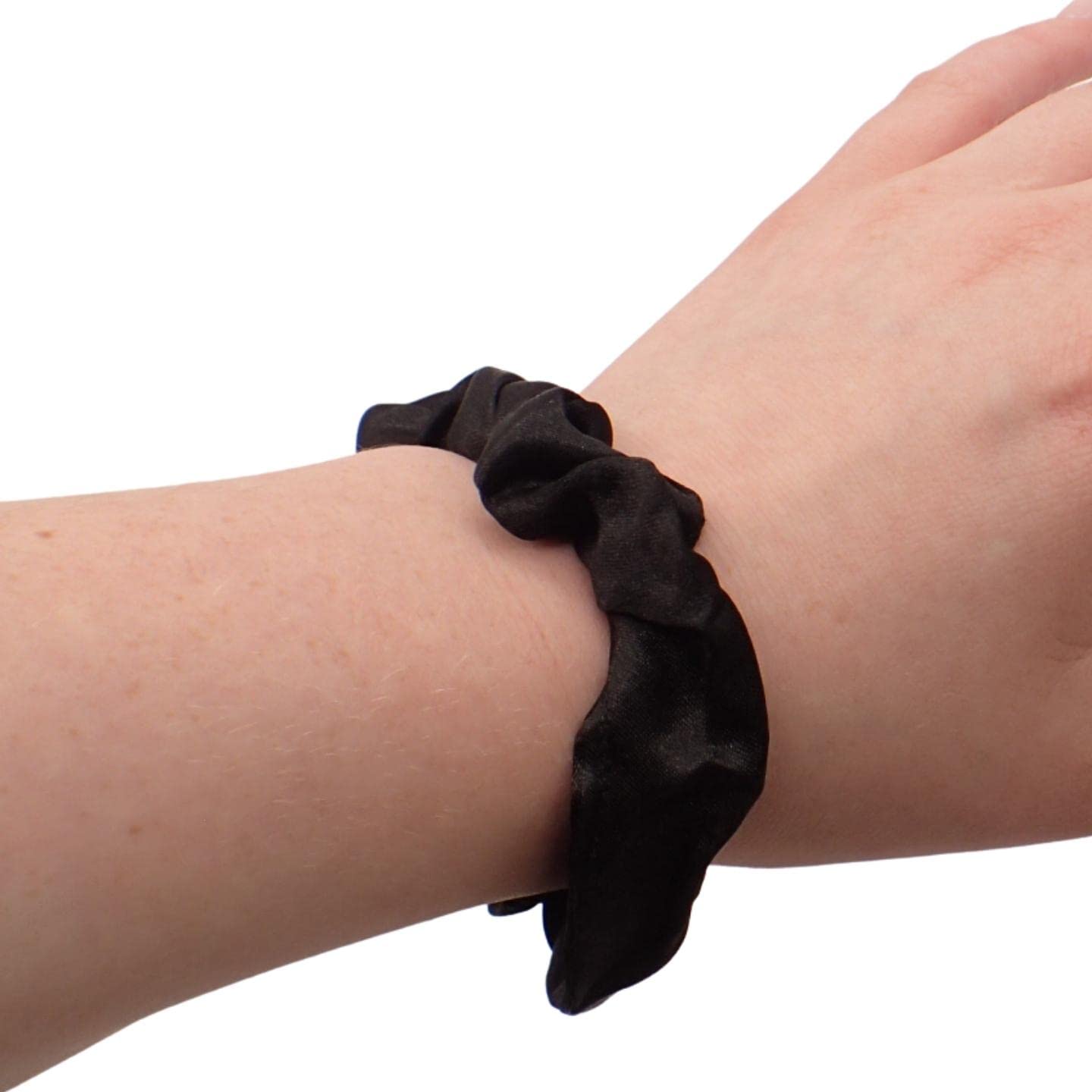 Topkids Accessories 3pcs Satin Scrunchies for Girls & Women, Cute Coloured Hair Bobbles - Image 2