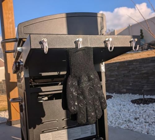 Image of Grill Armor Oven Gloves with Fingers - Extra Long Cuff, 932F Heat, Fire & Cut Resistant Mitts for BBQ, Grill, Cooking, Grilling, Baking & Smoker