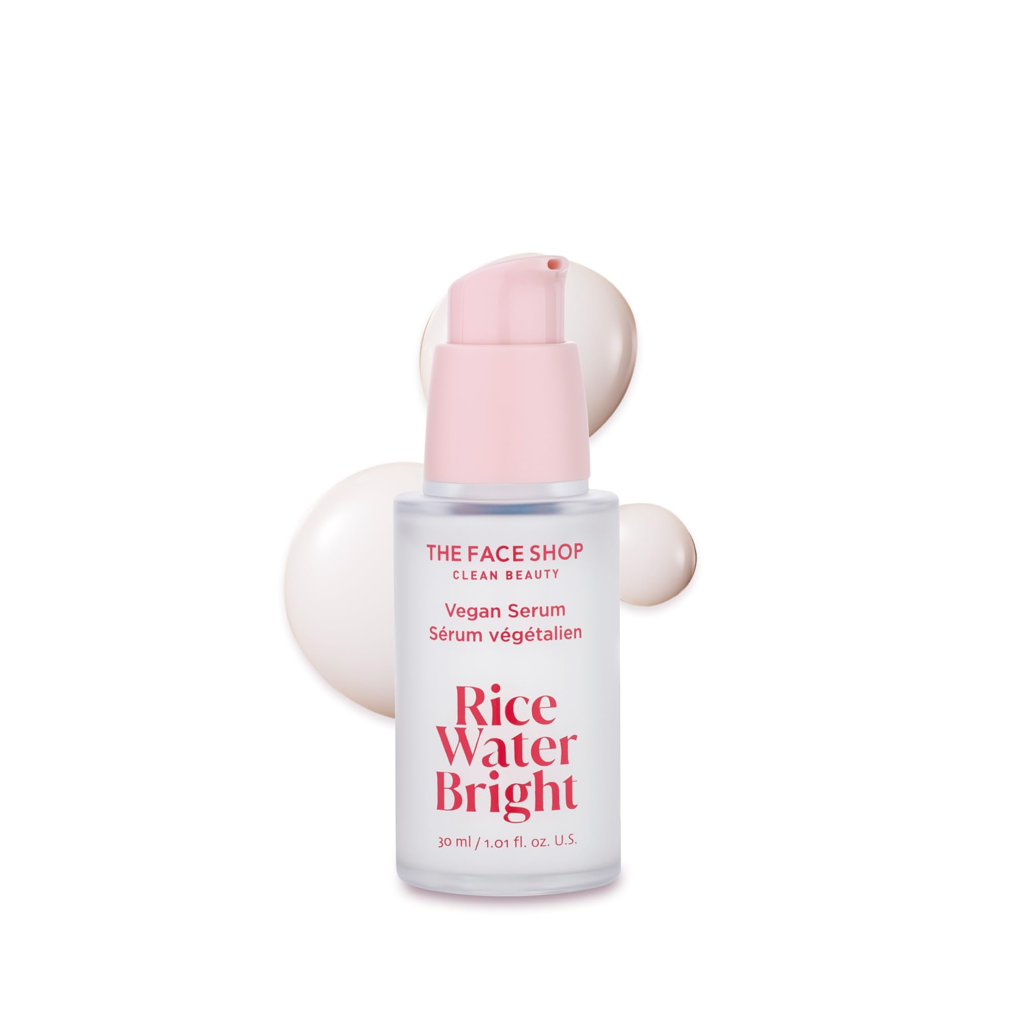 Rice Water Bright Vegan Serum - Targets Uneven Skin Tone & Dryness, Brightening, Nourishing, Hydrating - Rice Water, Hyaluronic Acid, Niacinamide - Korean Skin Care