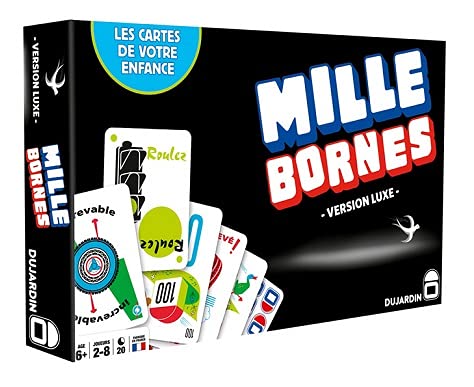 1000 bornes Version Luxe 2-8 Joueurs - Mille bornes - Jeu de Societe Classique Famille - Fabrique en France
