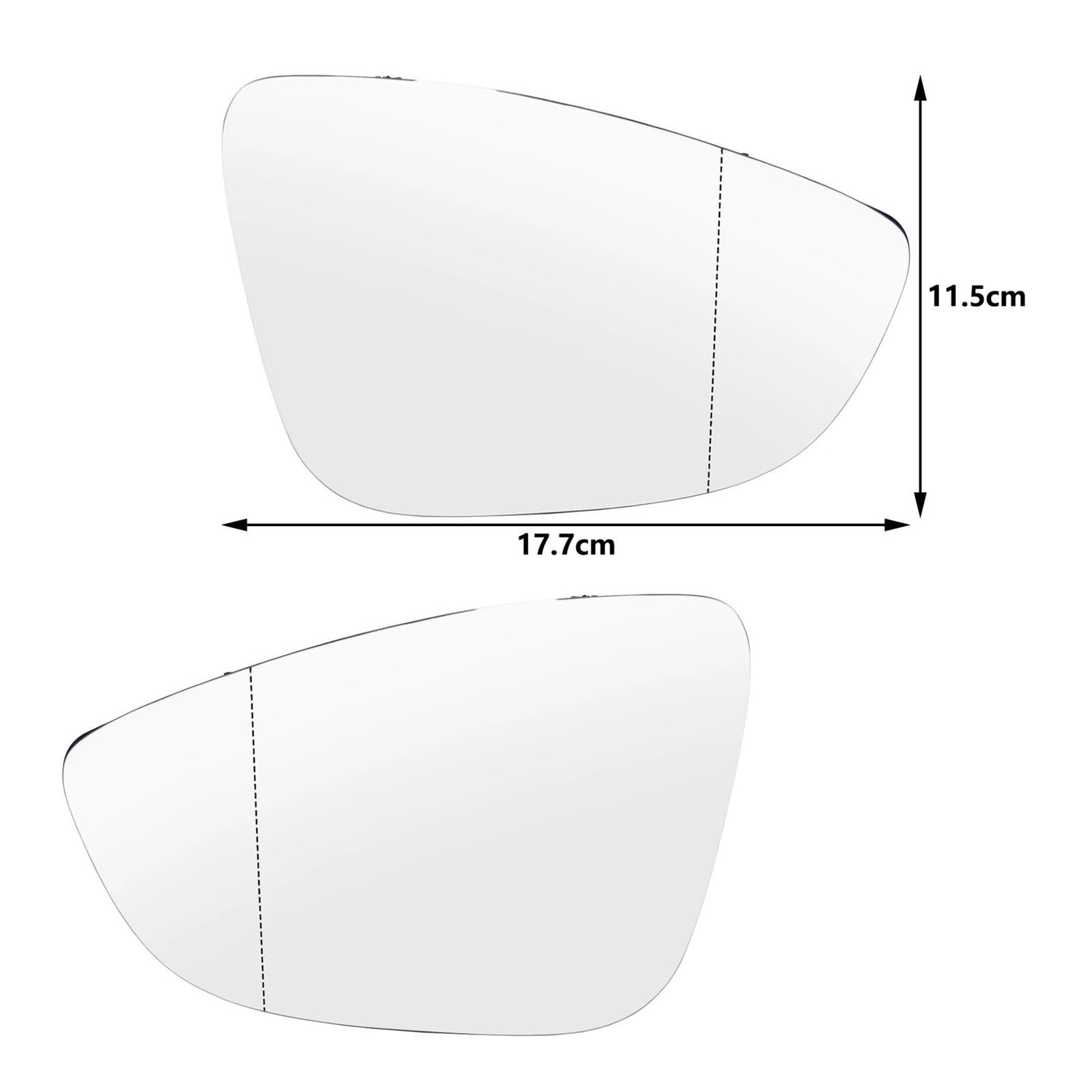 Para VW Para CC Para Scirocco Para EOS Para Jetta MK6 Espejo Lateral Cristal Convexo Con Calefacción Ala Puerta Retrovisor Gran Angular Cristal Espejo Retrovisor Calefactado