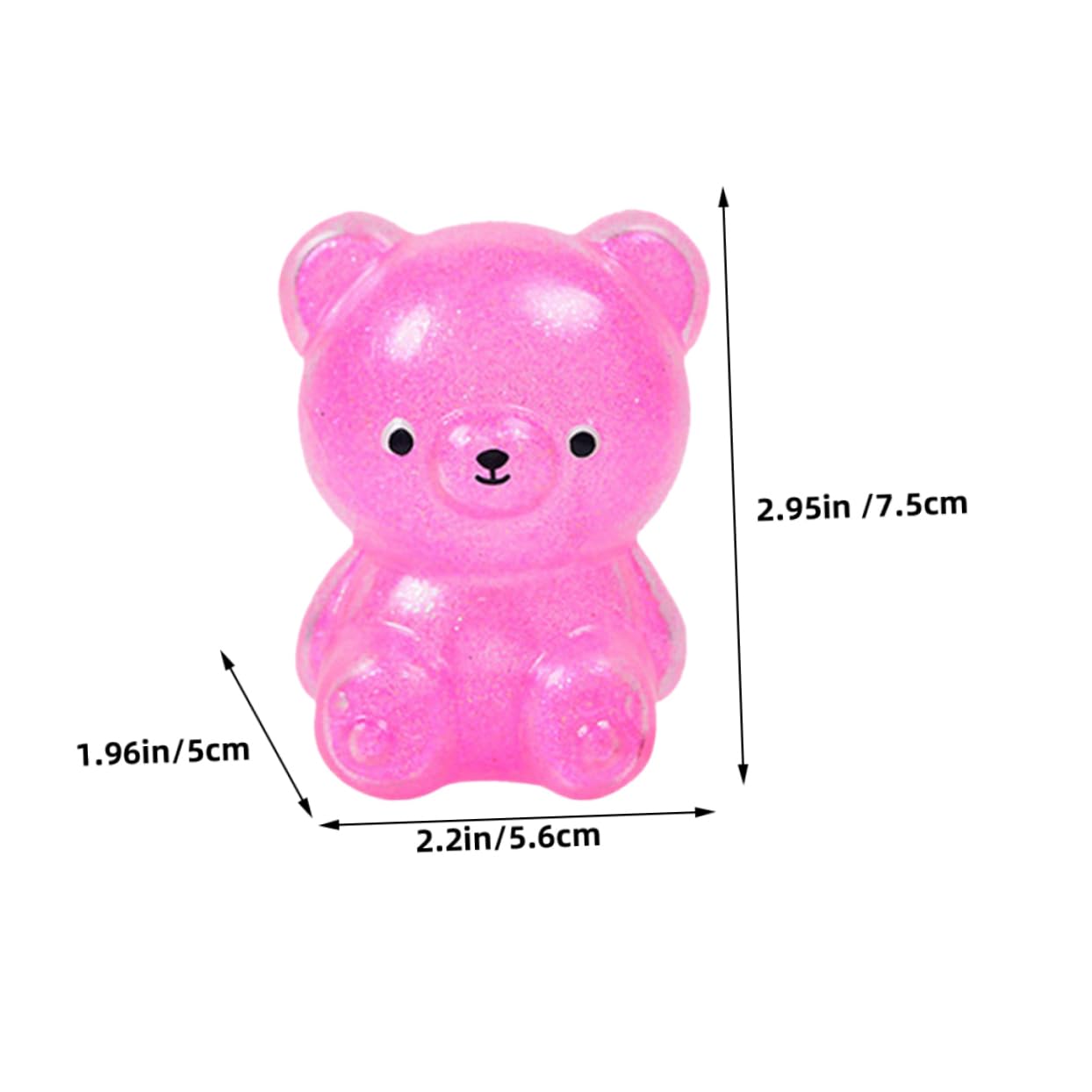 Toyvian Squeeze Bear - Portable Stress Relief Toy Compact Soft Squishy Bear for Anxiety Ideal for Kids and Adults 7.5X5.6X5.0Cm - Image 2