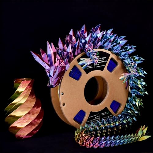 Image of FiLAMONT PLA Silk Filament 1.75mm, 3D Printer Filament, Shiny Silk 1.75 PLA Filament, 1kg(2.2Lbs) /Spool (Tri Red Yellow Blue)