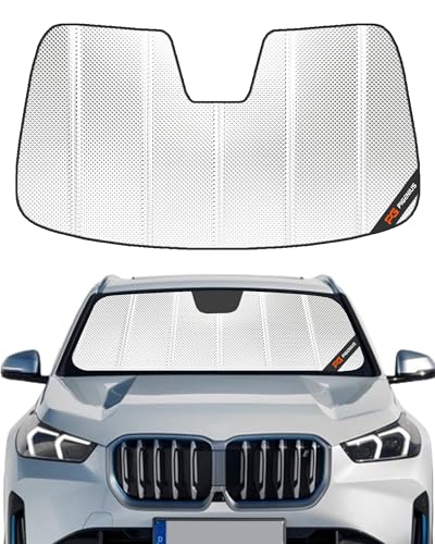 Pigenius Windshield Sun Shade for BMW X1 2016-2022. Reflective Aluminum Film Front Window Sunshade - BLAZBLOCK