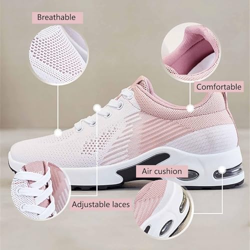 Womens Sneakers Arch Support Orthopedic Shoes Air Cushion Running Trainer Lightweight Tennis Athletic Walking Shoes Mesh Breathable Comfortable Fashion Gym Work Sneakers4