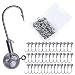 Goture Jig Hooks Set Kit With Fishing Tackle Box Fish Head Hooks (1.5g 50PCS) 