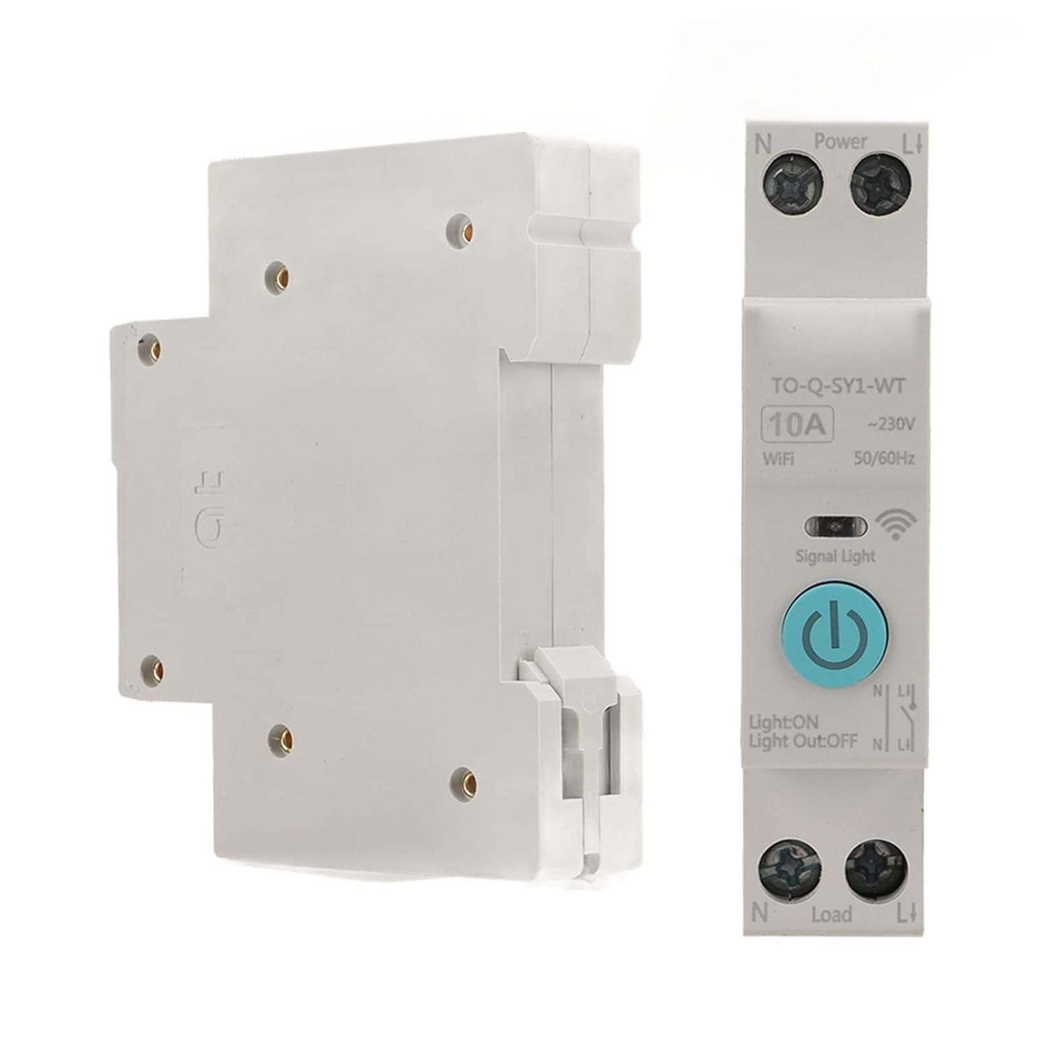 Smart Switch Breaker Phone Remote Control DIN35 Rail Cycle Timing Countdown White ?230V(#1)