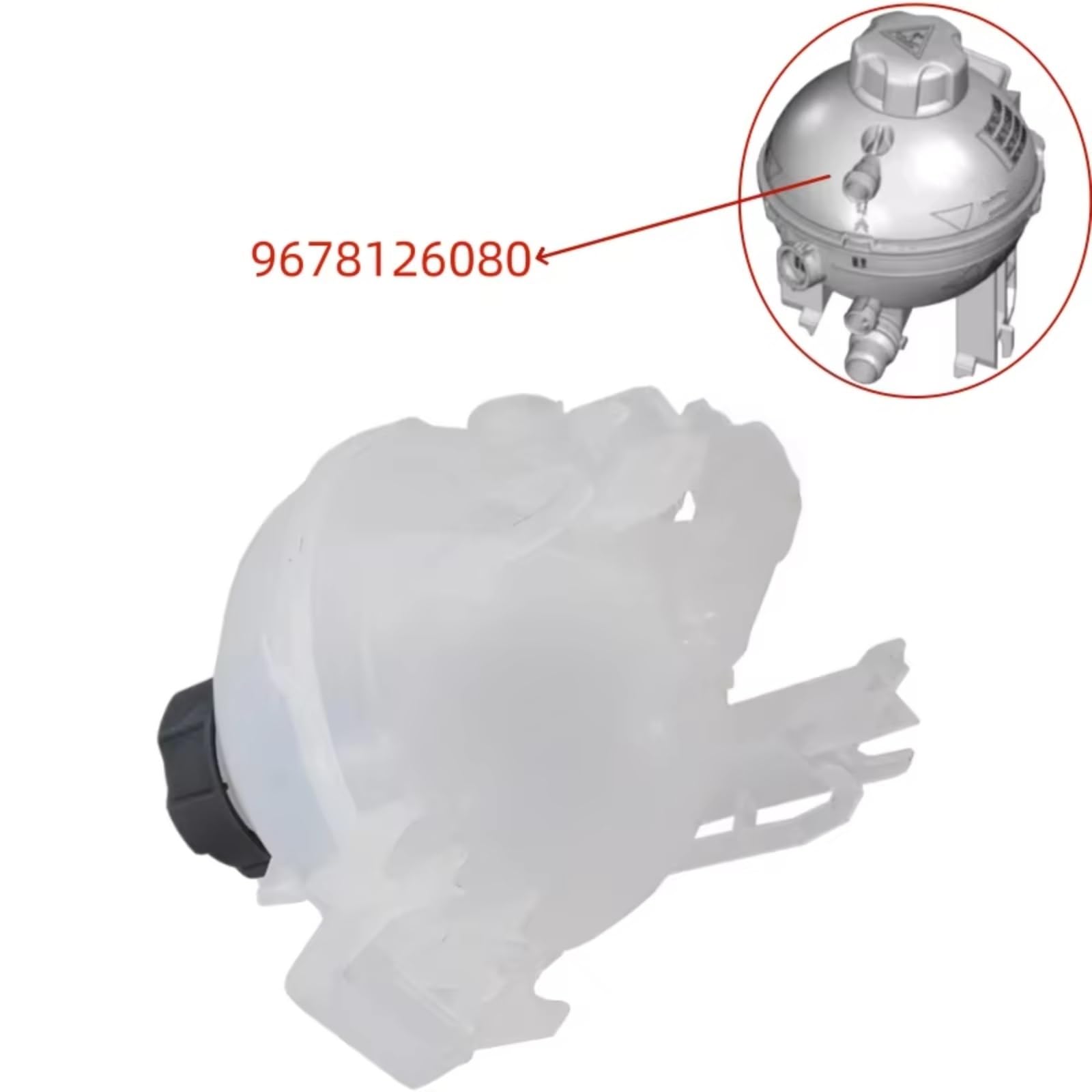 Kompatibel Mit Citroen Für C4 Kühlerüberlauf Wiederherstellung Erweiterung Wasserreservoir Tankflasche Zubehör 9678126080 Kühlerausgleichsbehälter