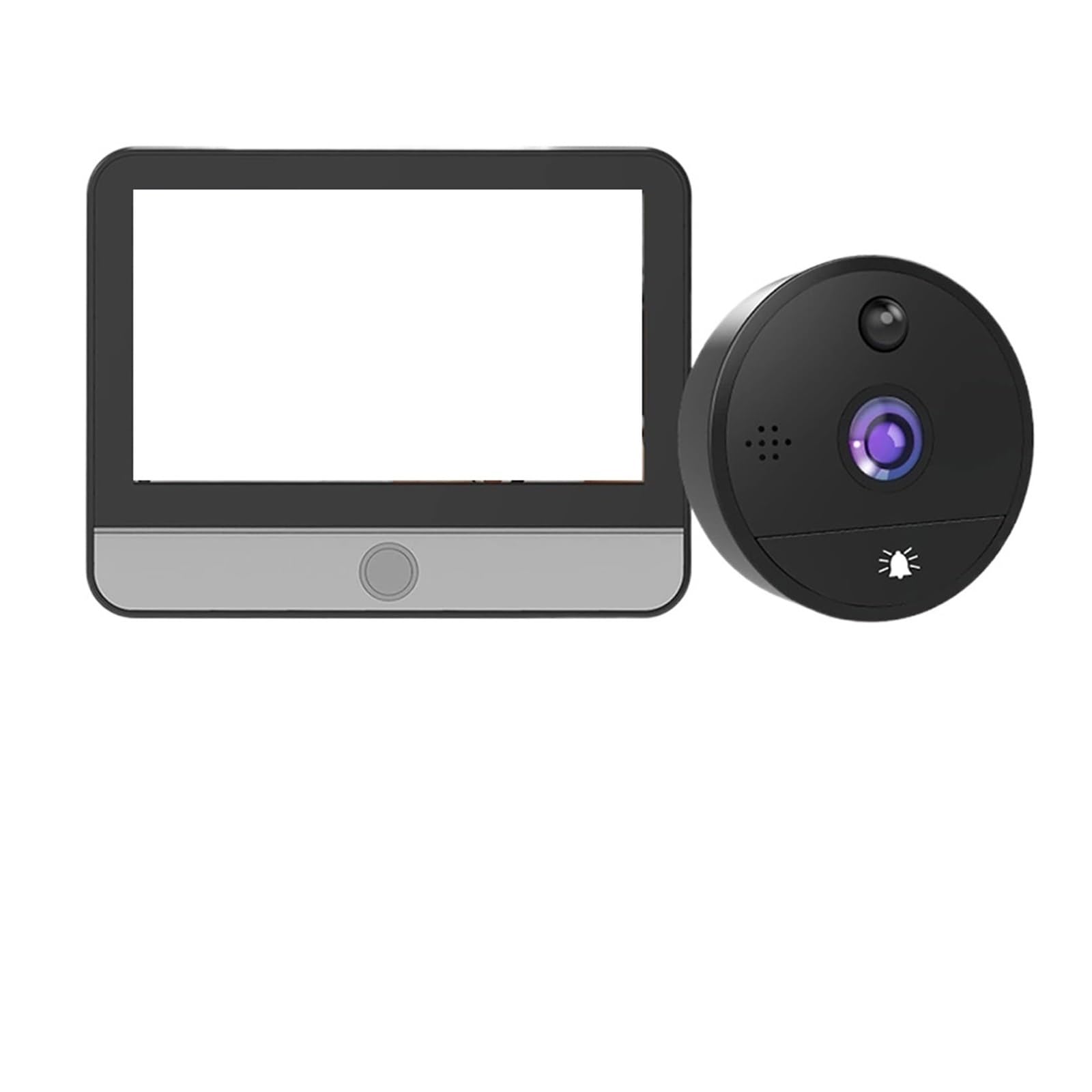 Sonnette vidéo interphone écran 4,3 pouces commande vocale sans fil