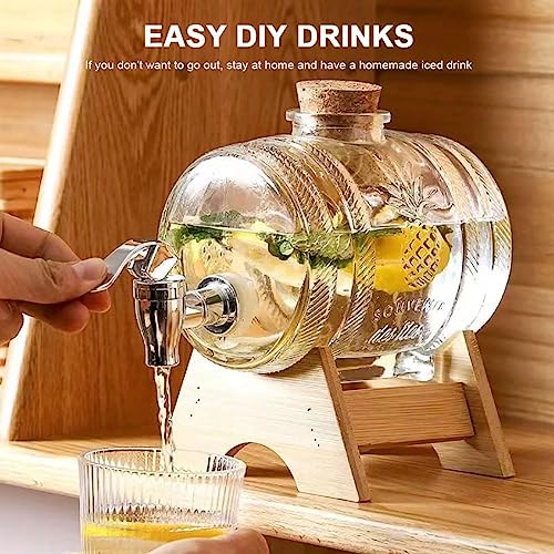 Distributeur de boisson en verre anti fuite avec robinet robuste - 3