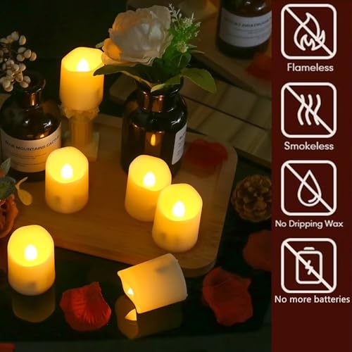 Velas LED sin llama con mando para evitar incendios en decoración navideña y del hogar 2