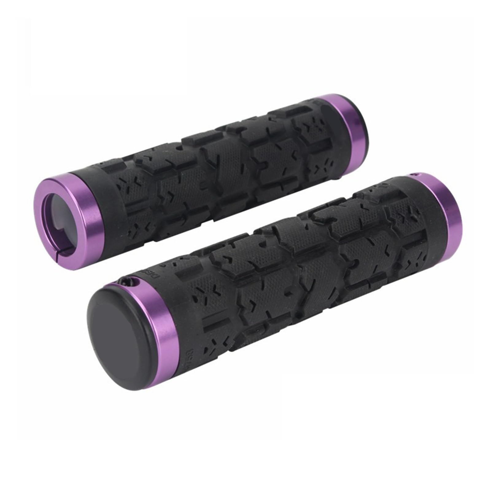 Fahrradgriffe mit Doppelring-Verschluss, Mountainbike-Lenkergriff, rutschfeste MTB-Manschetten, stoßdämpfende Lenkerabdeckung(Purple)
