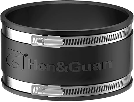 Hon&Guan 6 Inch Noise Reduction Clamp,Flexible Rubber Duct Coupler