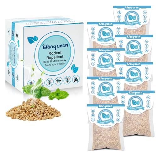 8 Pack Natural Mouse Repellent Pouches Peppermint Oil to Repel Mice and Rats, Rodent Repellent Pest Control Pouches Mice Repellent for House Mouse Deterrent Indoor