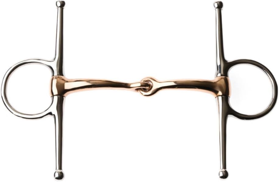 JP Korsteel Copper Mouth Full Cheek Snaffle Bit, 5", 5"