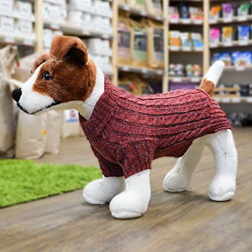 Pet Tribe PT72221 Maglione Cane con Alto, Rosso