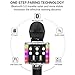 OVELLIC Karaoke Microphone for Kids, Wireless Bluetooth Karaoke Microphone with LED Lights, Portable Handheld Mic Speaker Machine, Great Gifts Toys for Girls Boys Adults All Age (Black)