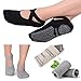 Yoga Socks for Women Non-Slip Grips & Straps, Ideal for Pilates, Pure Barre, Ballet, Dance, Barefoot Workout (2 Pairs- Black/Gray, one_Size)