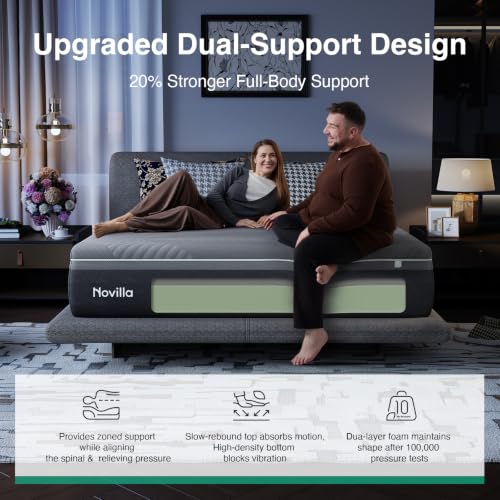 Image of Novilla AiryFlow Twin Mattress 10 Inch, Twin Memory Foam Mattress