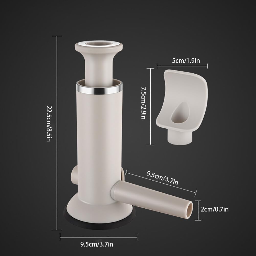 ikasus Manual Sausage Stuffer Maker, Vertical Meat Filler Stainless Steel, Heavy Duty Sausage Filler with 4 Filling Funnels for Home Use