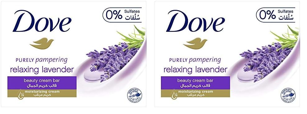 Dove Relaxing Lavender Beauty Cream Bar Soap 160g (Pack of 2)