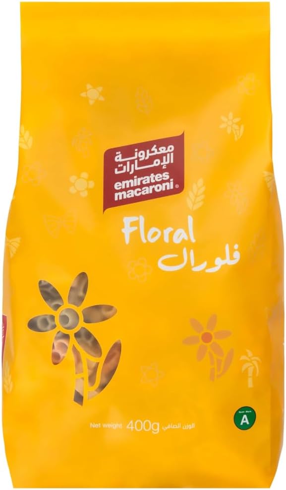 EMIRATES MACARONI Flower Shape Tricolor Kids Pasta 400 Gm