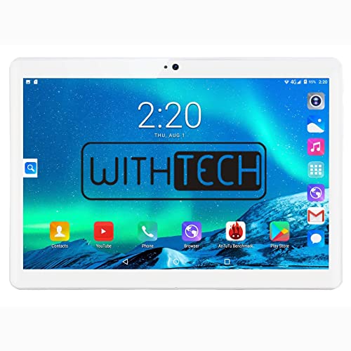 WITHTECH Tablet 10 Android CIS Edison Vi Doble Cristal Templado Deca Core 6 GB RAM 64GB ROM 4G TELEFONO WiFi GPS Dual SIM (Gold) REACONDICIONADA