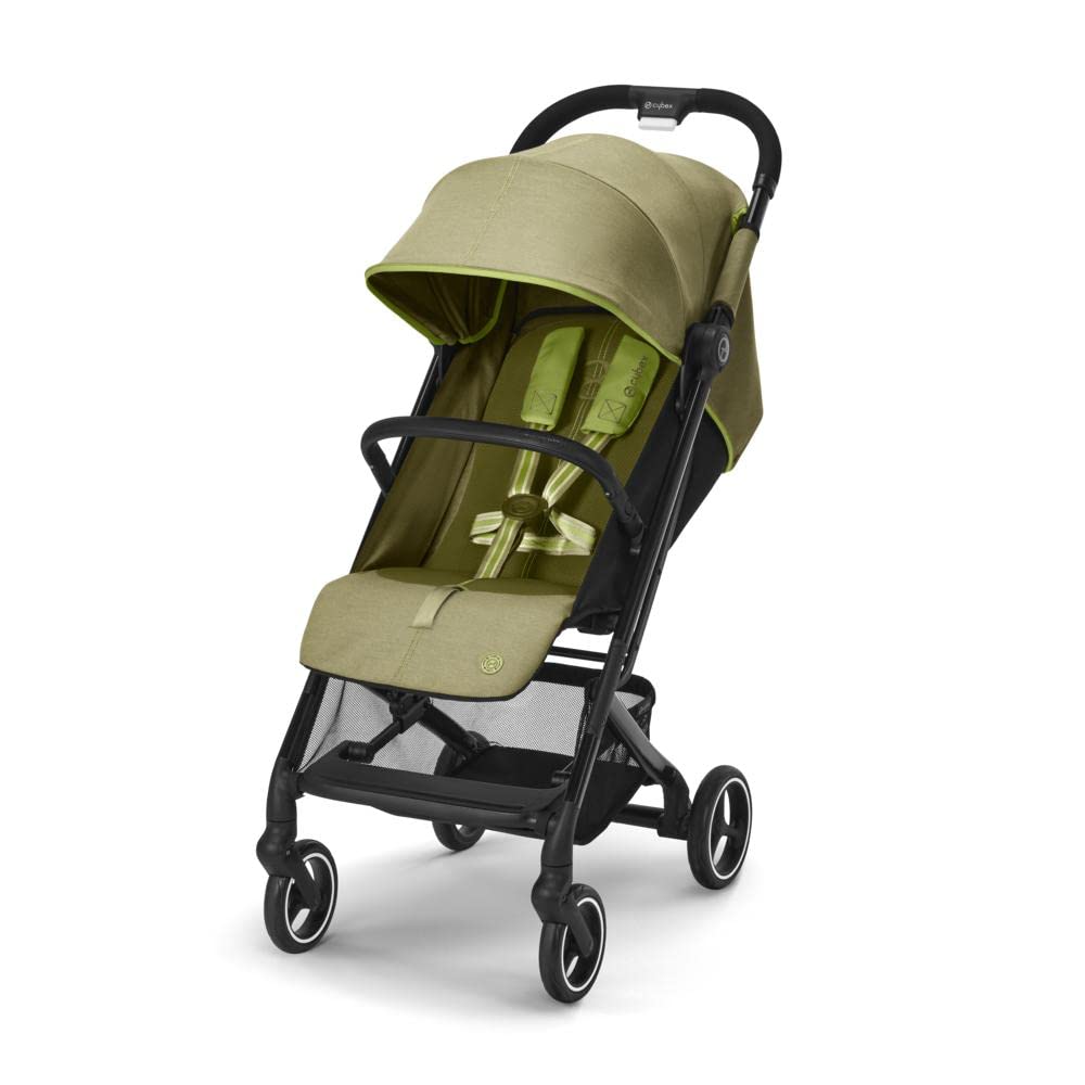 CybexGold Beezy Pram With One-Pull Harness, From Birth To Approx. 4 Years (Max. 22 kg), Compact And Ergonomical, Nature Green