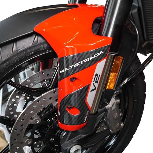 Stickers Résine Garde-Boue Ducati Multistrada V2S Fini Carbone Gris Premium