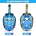 Greatever G2 Full Face Snorkel Mask with Latest Dry Top System,Foldable 180 Degree Panoramic View Snorkeling Mask with Camera Mount,Safe Breathing,Anti-Leak&Anti-Fog