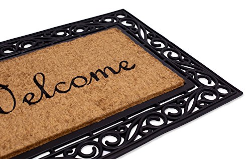 Birdrock Home Classic Welcome Brush Coir Doormat - Vinyl Backed, Waterproof, Dirt Trapper, Heavy Duty - Indoor/Outdoor Entry thumb #3