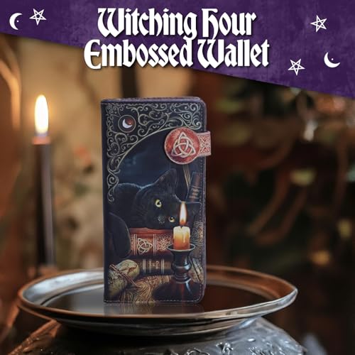 Nemesis Now Lisa Parker Witching Hour Cat Purse, 18.5cm, Embossed Design, Stylish and Spacious Wallet for Women2