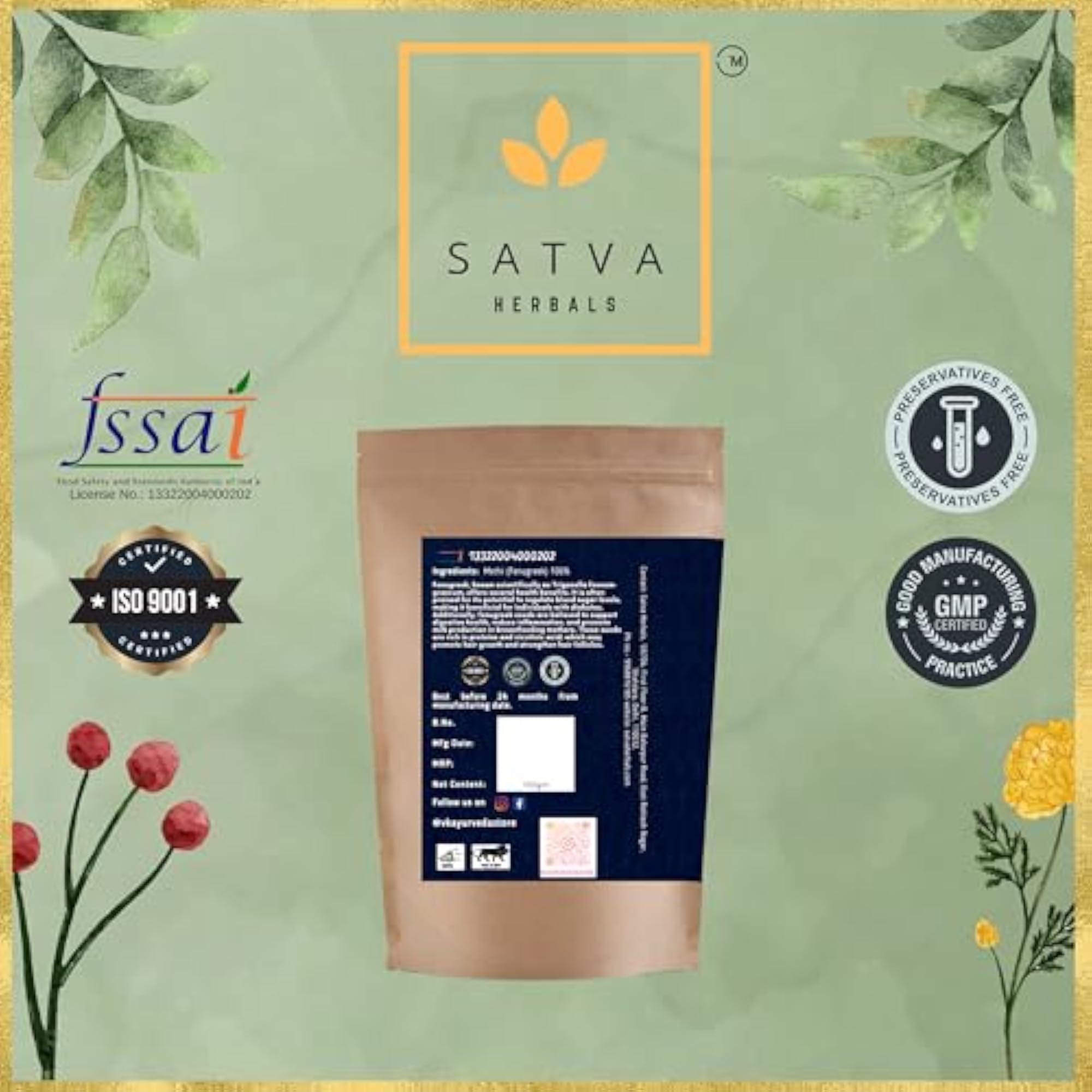 Organic Fenugreek Methi Powder for Hair Growth