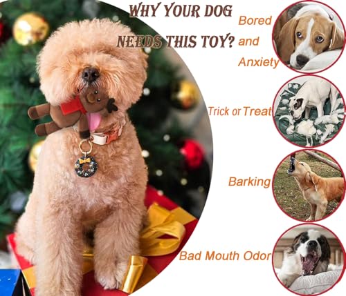 Juguete de peluche reno para perros pequeños y medianos miniatura 4