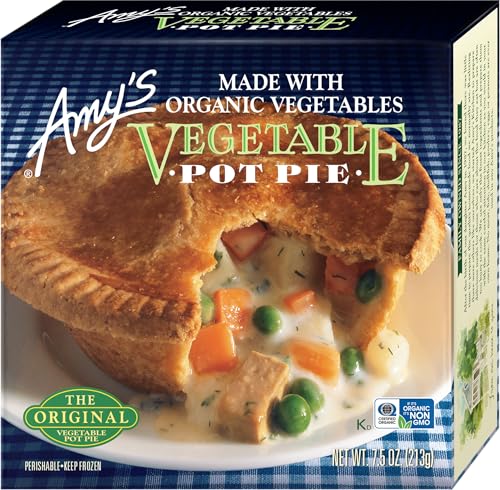 Amy's Original Frozen Vegetable Pot Pie, Made with Organic Vegetables, Non-GMO, 7.5 oz.