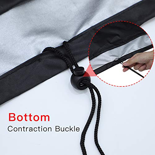 58 inch Grill Cover, Waterproof BBQ Grill Cover, Durable Large Gas Grill Cover 3-4 Burner For Weber, Brinkmann, Char Broil, Jenn Air - Outdoor Gas Grill Burner Covers - UV Resistant - Rip Proof, Black
