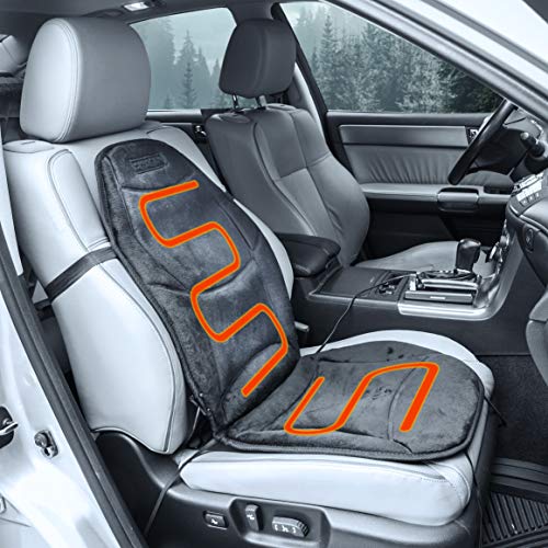 Healthmate In9438 Velour 12V Seat Cushion With Lumbar Support, Soft Warm With Easy Controller, Color Black, Products By Wagan #TOP1