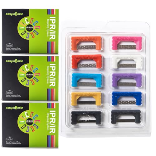 Image of Dental IPR Strips Interproximal Reduction Sanding Strips Between Teeth 10PCS Orthodontic Polising Striping System (3 Packs IPR Plus Kit)