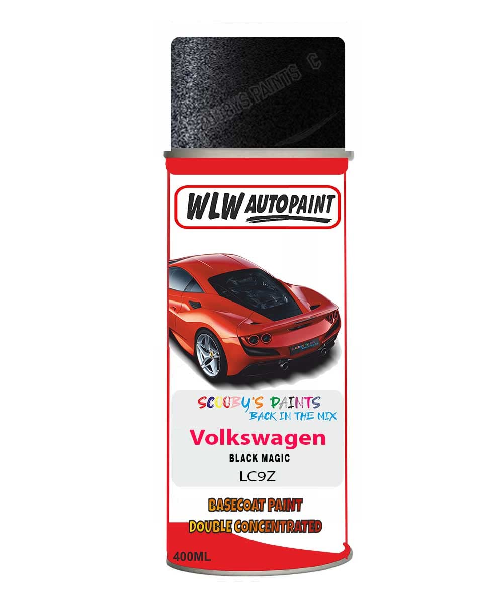 Basecoat Aerosol Spray Paint For Volkswagen Golf Black Magic 1993-2015 Code Lc9Z