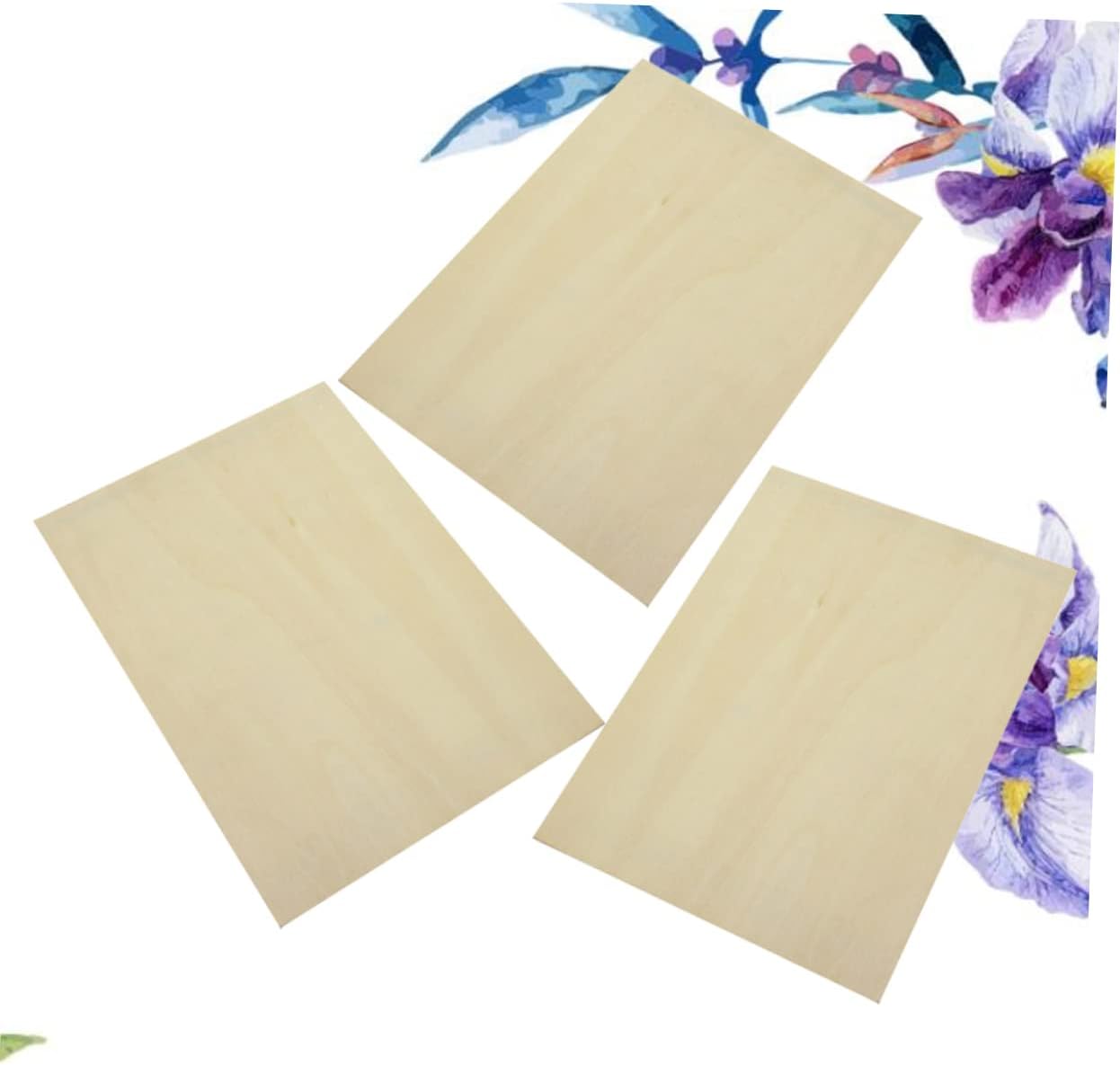 3pcs Basswood Sketching Drawing Board Basswood Carving Blocks Smooth Surface Art Painting Plate Drawing Board Classroom Office Use
