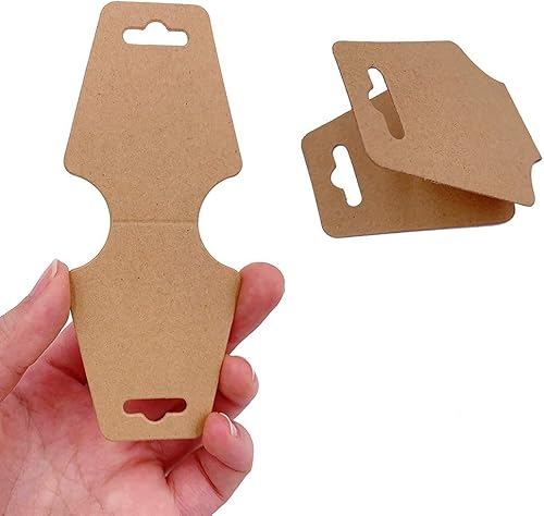 Miniatura 7 de Suponey 150 tarjetas para aretes, collares, pulseras, tarjetas, soporte para aretes, tarjetas, tarjetas de exhibición, tarjetas de papel kraft para